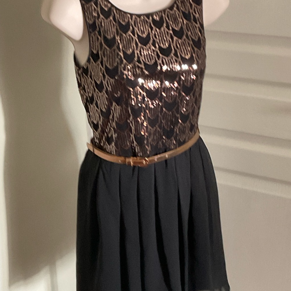 Beautiful belted stylish dress size 1. Like new - Picture 3 of 5